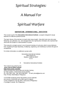 Spiritual Strategies Warfare Module