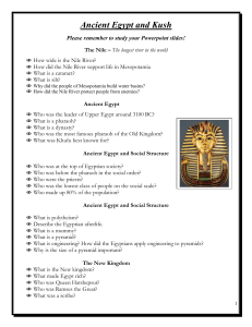 Mesopotamia and Kush SG - Mr. Zindman`s 6th Grade Class