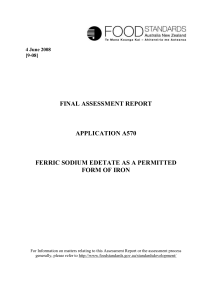 final assessment report application a570 ferric sodium edetate as a