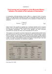 Drug binding and investigation of the Michaelis Menten equation