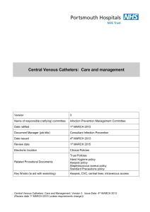Central Venous Catheters - Portsmouth Hospitals NHS Trust