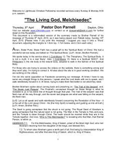 2010.04.08 The Living God, Melchesidec