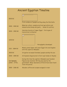 Ancient Egyptian Timeline