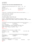 AP CHEMISTRY MRS. SPENCER CHAPTER 4 TEST: SOLUTION