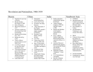 Revolution and Nationalism, 1900-1939