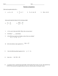 Name Date Review on Equations Solve each equation below for x
