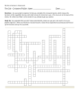 The Cell – Crossword Puzzle