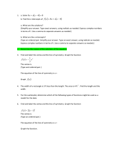 a. Solve b. Find the x-intercepts of a. What are the solutions