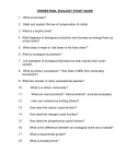 TERRESTRIAL ECOLOGY STUDY GUIDE