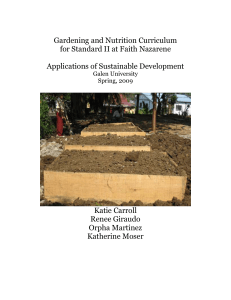 Gardening and Nutrition Curriculum