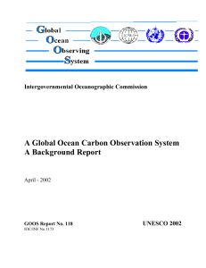 IGOS  P Carbon Cycle Observation Theme    Ocean Observations