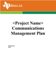 UTD Communications Management Plan Template
