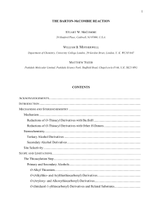 1 THE BARTON-McCOMBIE REACTION STUART W. McCOMBIE 28