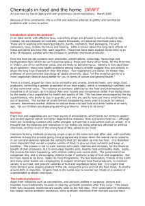 Chemicals in food and the home
