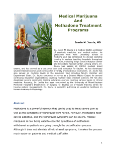 Medical Marijuana And Methadone Treatment Programs Jassin M