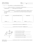 Honors Geometry Name: Points, Lines, and Planes Period: _____