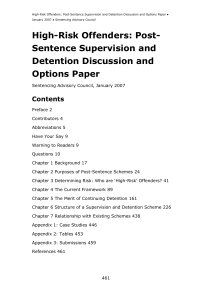 Post-Sentence Supervision and Detention