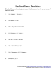 Significant Figures Calculations Worksheet