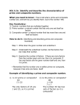 SOL 5.3a Identify and describe the characteristics of prime and