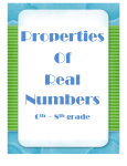 Guided Notes and Practice: Properties of Real Numbers