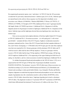 Re-sequencing and genotyping the VRN-H, PPD-H, FR