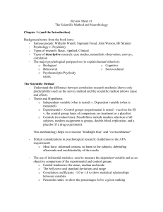 Review Sheet 1 scientific method and neurobiology