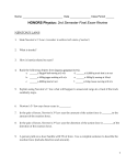 Honors Physics S2 Final Exam Review 2013