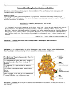 Name: Date: Document Based Essay Question: Hinduism and