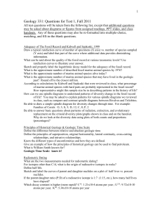 Questions for Test 1 (Practice and actual tests), Fall 2001