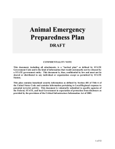 City-County Animal Emergency Plan