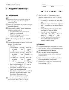 South Pasadena • Chemistry Name Period Date 3 · Organic