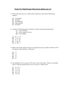 Term 111, Final Exam (All correct choices are A): 1. What is the