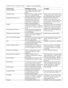 Social Psychology