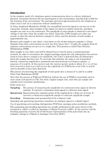 PCM and Sampling Notes