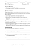 Name Class Date DNA Replication Make Up #18 Lesson Objectives