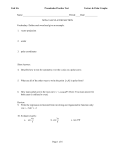 Precalculus H Practice Test – Chapter P