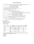 Rocks and Minerals A substance that is made up of one or more