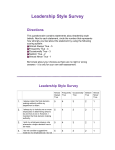 Leadership Style Survey Activity