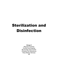 Sterilization and Disinfection Group 5 Meynard Guanlao Euodia