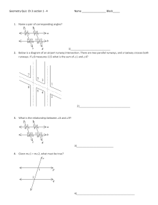 Geometry Quiz Ch 3 section 1 - 4 Name Block_____ Name a pair of
