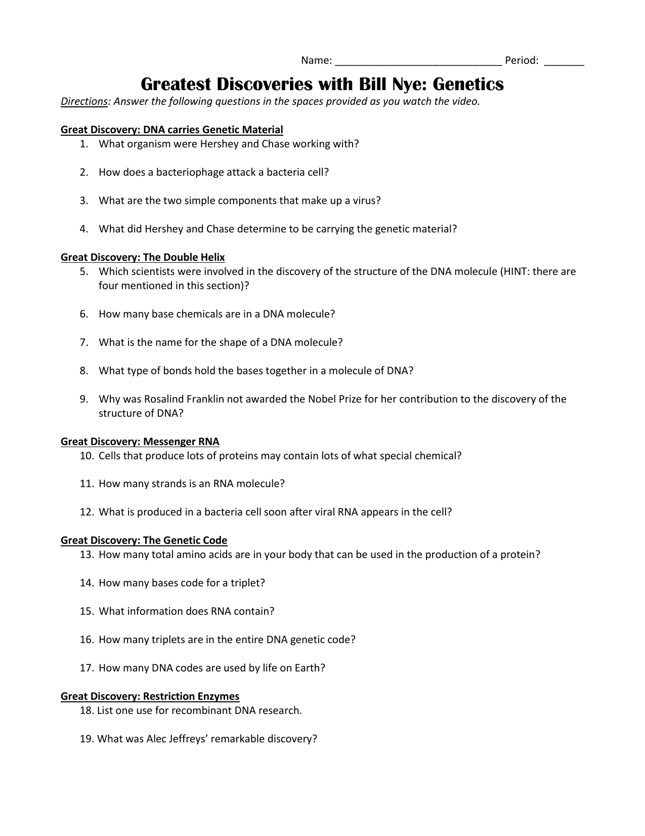 Greatest Discoveries With Bill Nye Chemistry Worksheet Answers Inside Bill Nye Magnetism Worksheet Answers