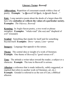 Literary Terms: Beowulf