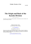 The Origin and Basis of the Karaite Division (No. 156C)