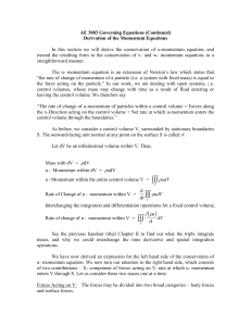 AE 3003 Governing Equations (Continued)