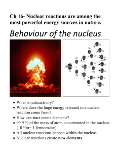 Radioactive decay of nucleus