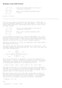 Resistance Across Cubic Network