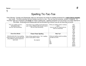 Tic-Tac-Toe - West Park School District