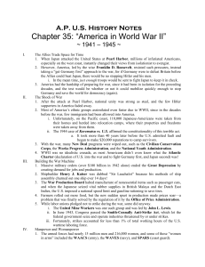 APUSH WWII notes