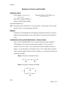 LOC12a Resistors in Series and Parallel
