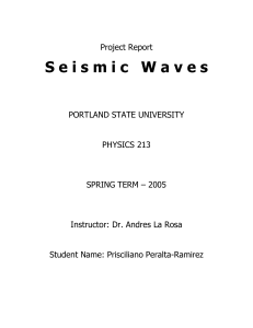 Seismic Waves - Portland State University